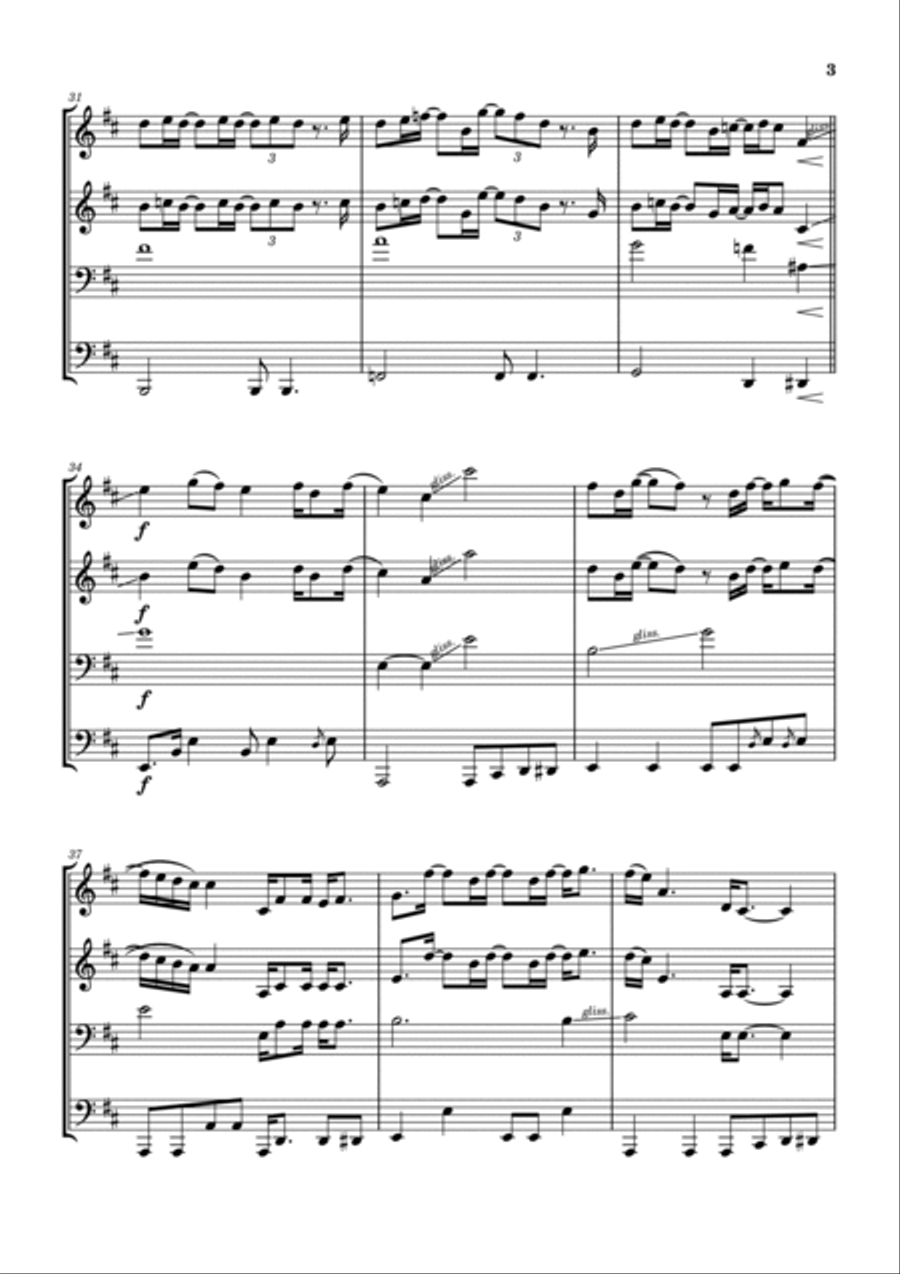 Breathe (in The Air) Trombone scores gallery preview page 4