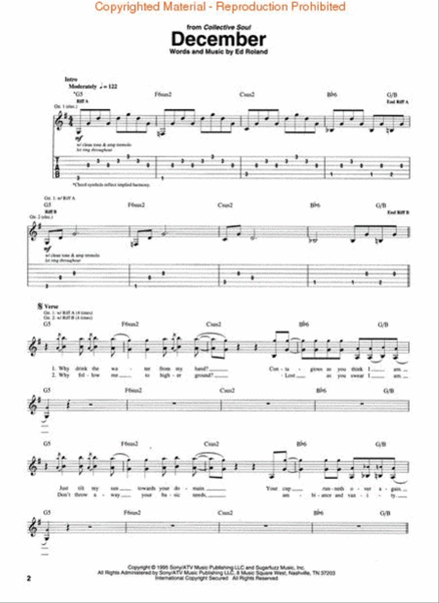 Best of Collective Soul Electric Guitar scores gallery preview page 2