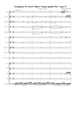 Symphony No 10 in E minor "Songs Against War" Opus 17 - 2nd Movement (2 of 3) - Score Only