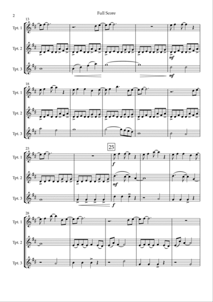 Without You Without You Trumpet Trio scores gallery preview page 2