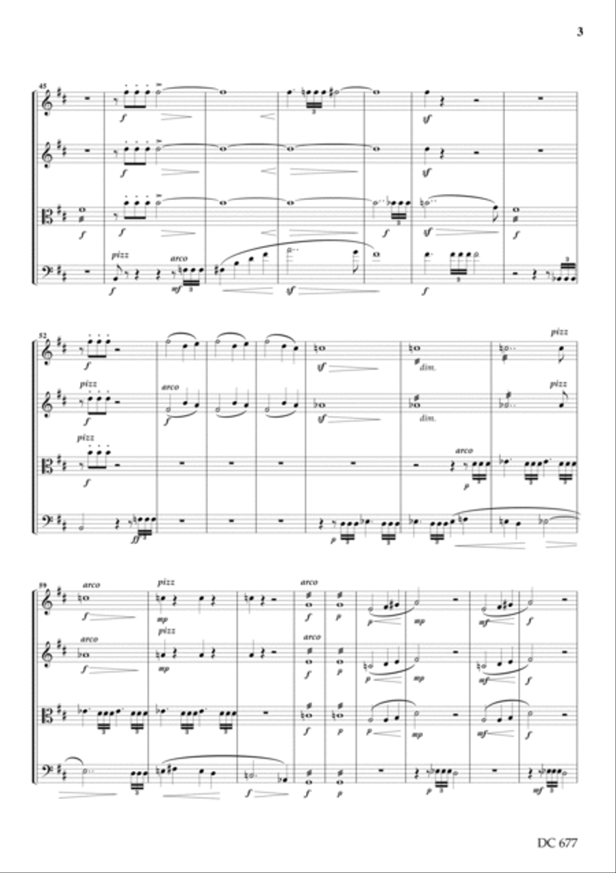 String Quartet No 0 SCORE String Quartet scores gallery preview page 3