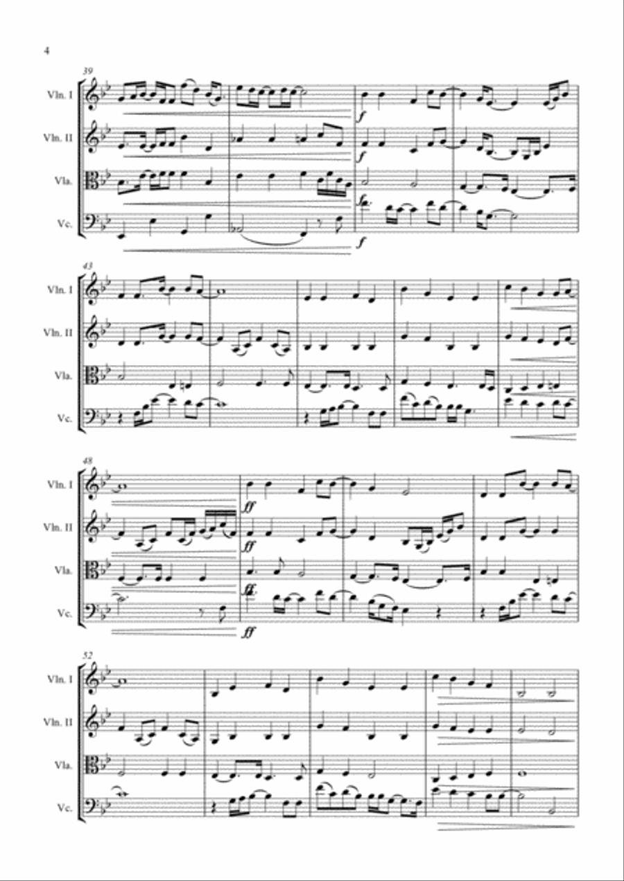 Can You Feel The Love Tonight String Quartet scores gallery preview page 4