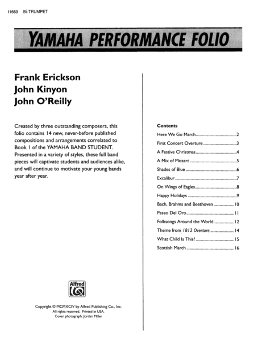 Yamaha Performance Folio Yamaha Performance Folio Concert Band Methods scores gallery preview page 5