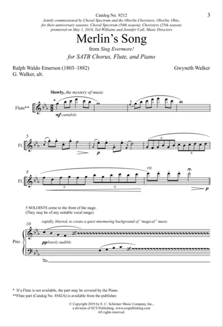 Merlin's Song 4-Part scores gallery preview page 3