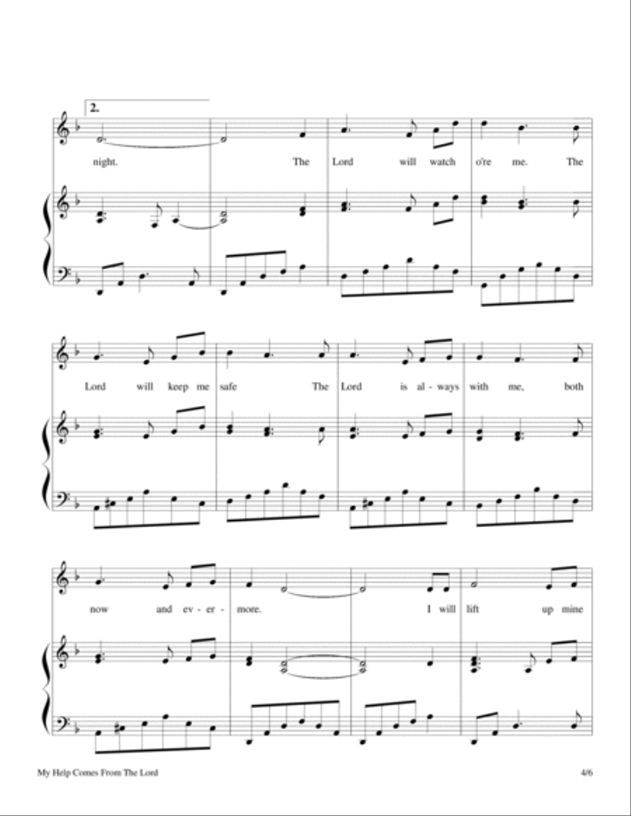 My Help Comes From The Lord (Psalm 121) Voice scores gallery preview page 4