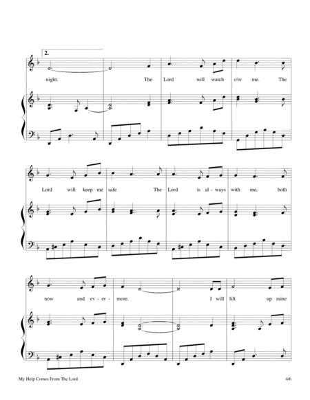 My Help Comes From The Lord (Psalm 121) by Sharon Wilson Voice - Digital Sheet Music