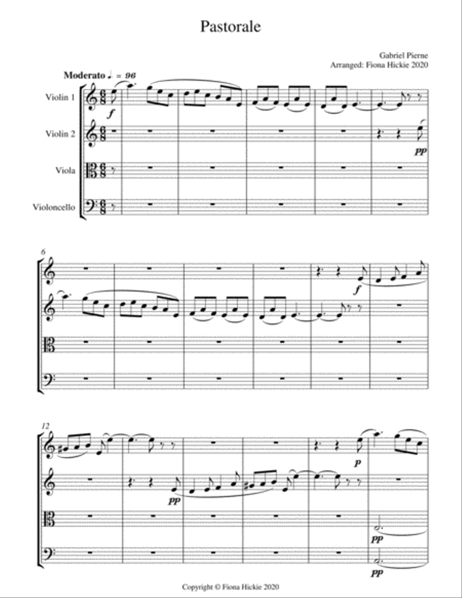 Pastorale String Quartet scores gallery preview page 2