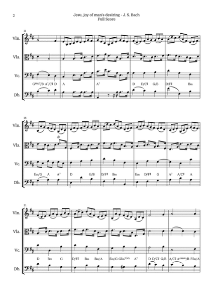 Jesu, Joy of Man’s Desiring for String Ensemble by Bach BWV 147 image number null