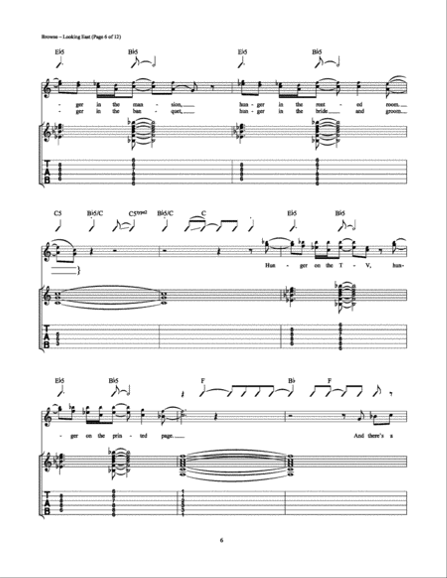 Looking East Looking East Electric Guitar scores gallery preview page 6