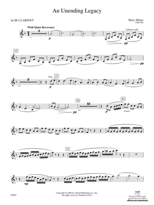 An Unending Legacy: 1st B-flat Clarinet