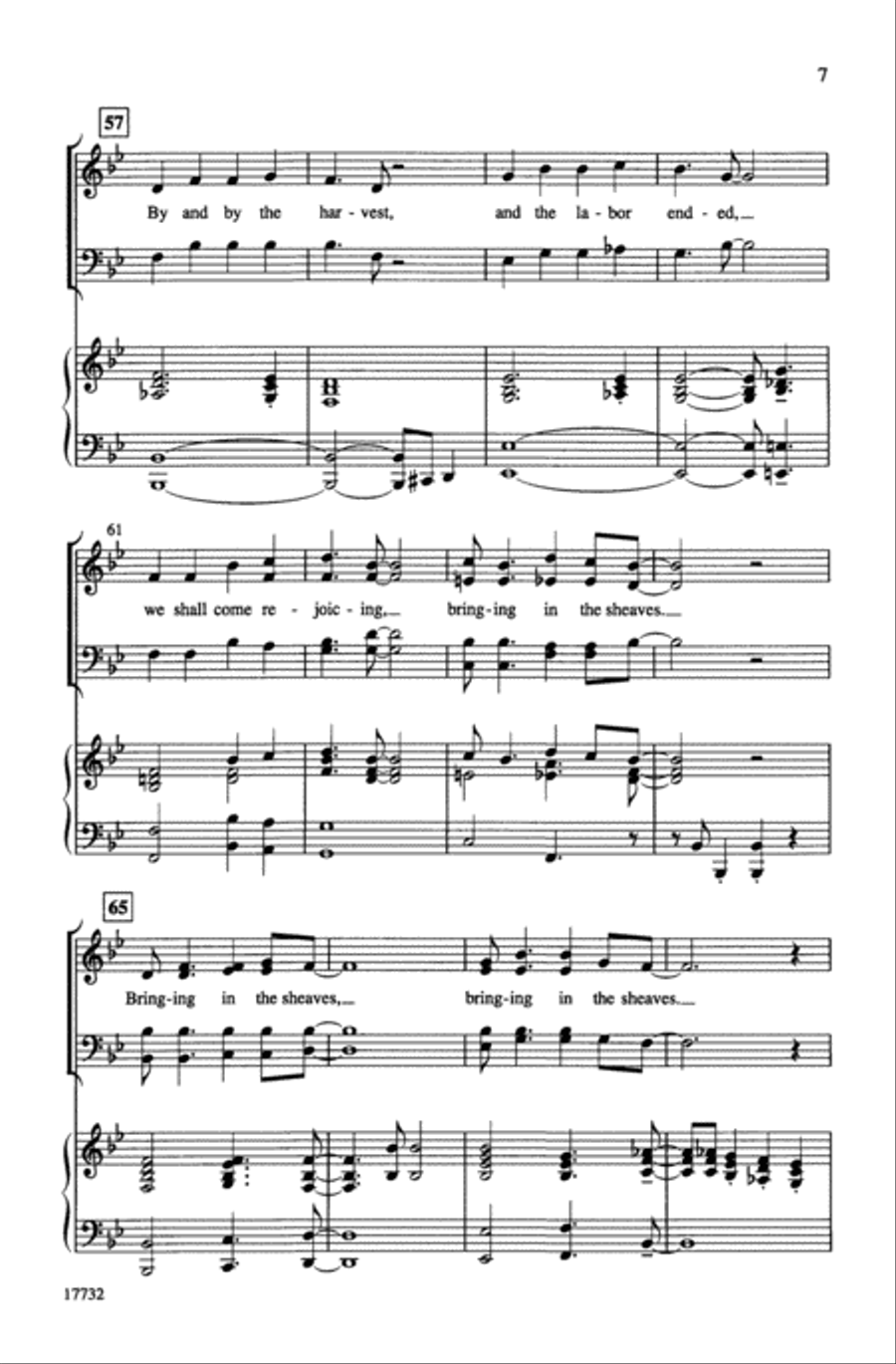 Bringing in the Sheaves Bringing in the Sheaves Choir scores gallery preview page 6