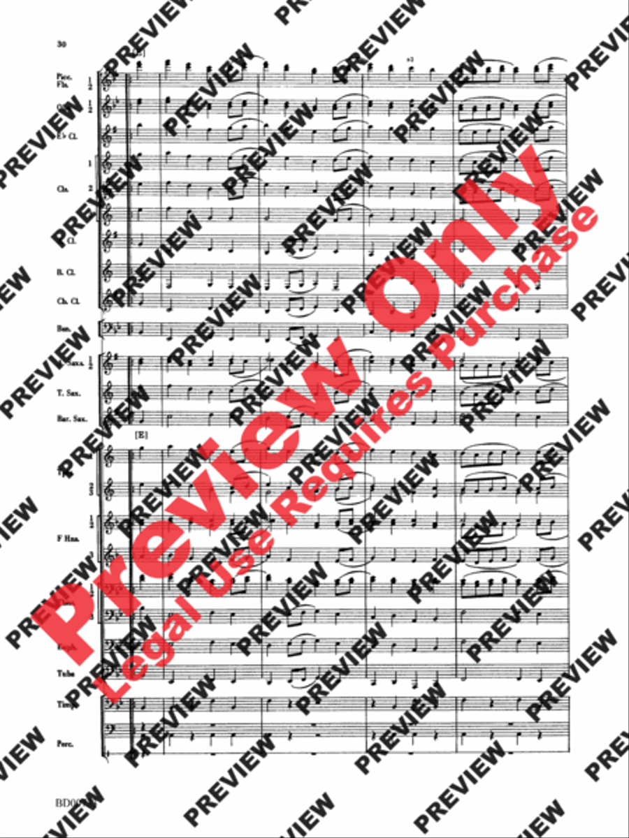 Water Music Suite Concert Band scores gallery preview page 30