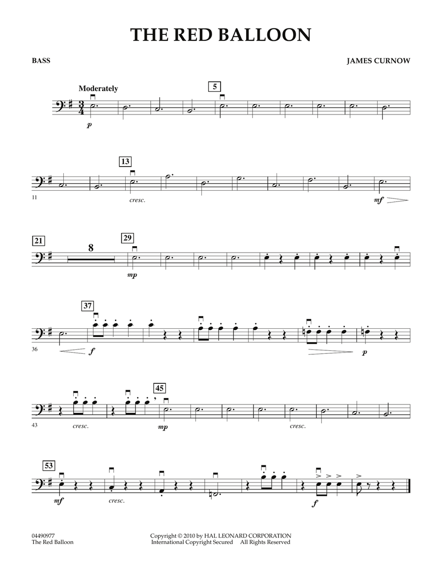 The Red Balloon - Bass Orchestra scores gallery preview page 1
