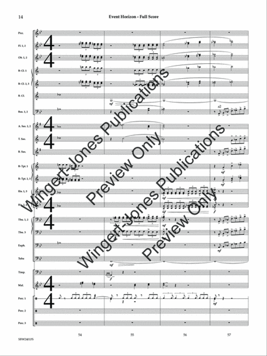 Event Horizon (Score) Concert Band scores gallery preview page 15