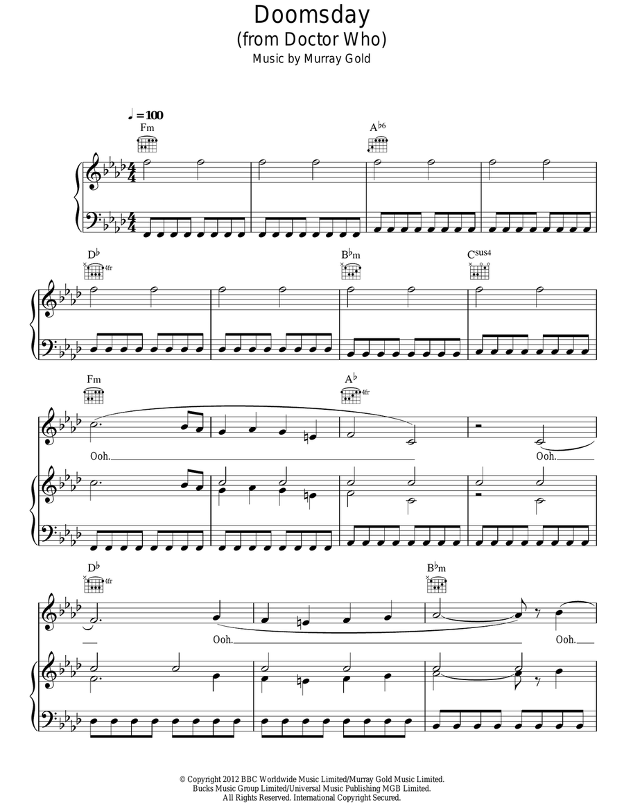 Doomsday (from Doctor Who) Guitar scores gallery preview page 1