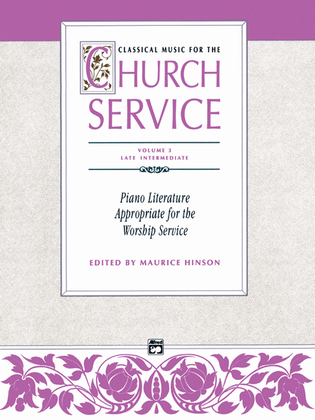Book cover for Classical Music for the Church Service, Volume 3