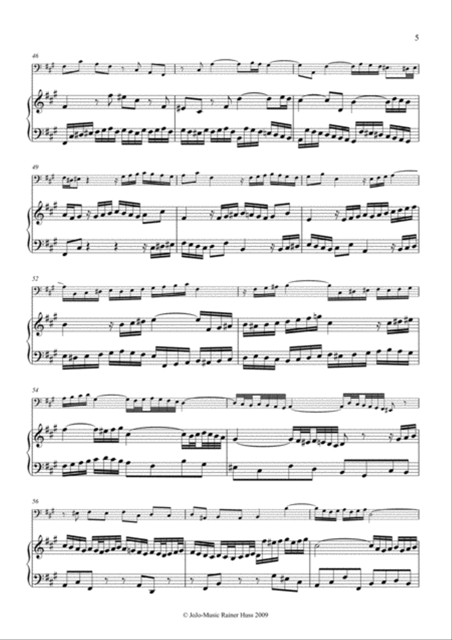 J.S.Bach Sonata in A, BWV 1032 Small Ensemble scores gallery preview page 5