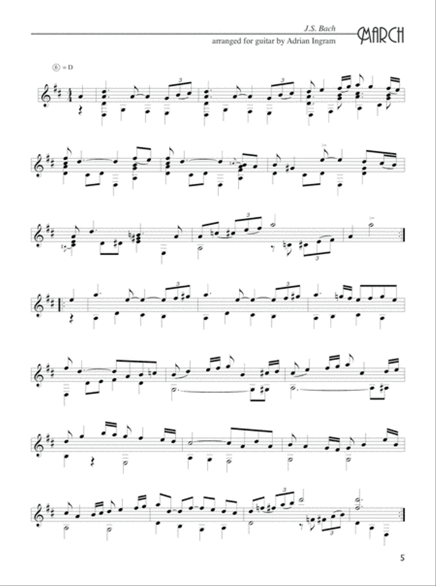 Jazz Bach For Fingerstyle Guitar Electric Guitar scores gallery preview page 6