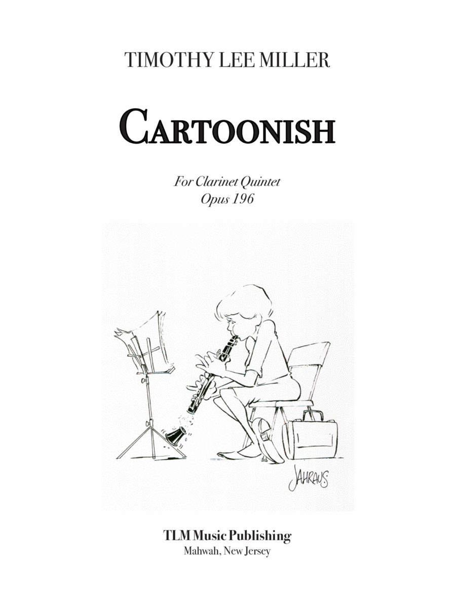 Book cover for Cartoonish: Music for Clarinet Quintet