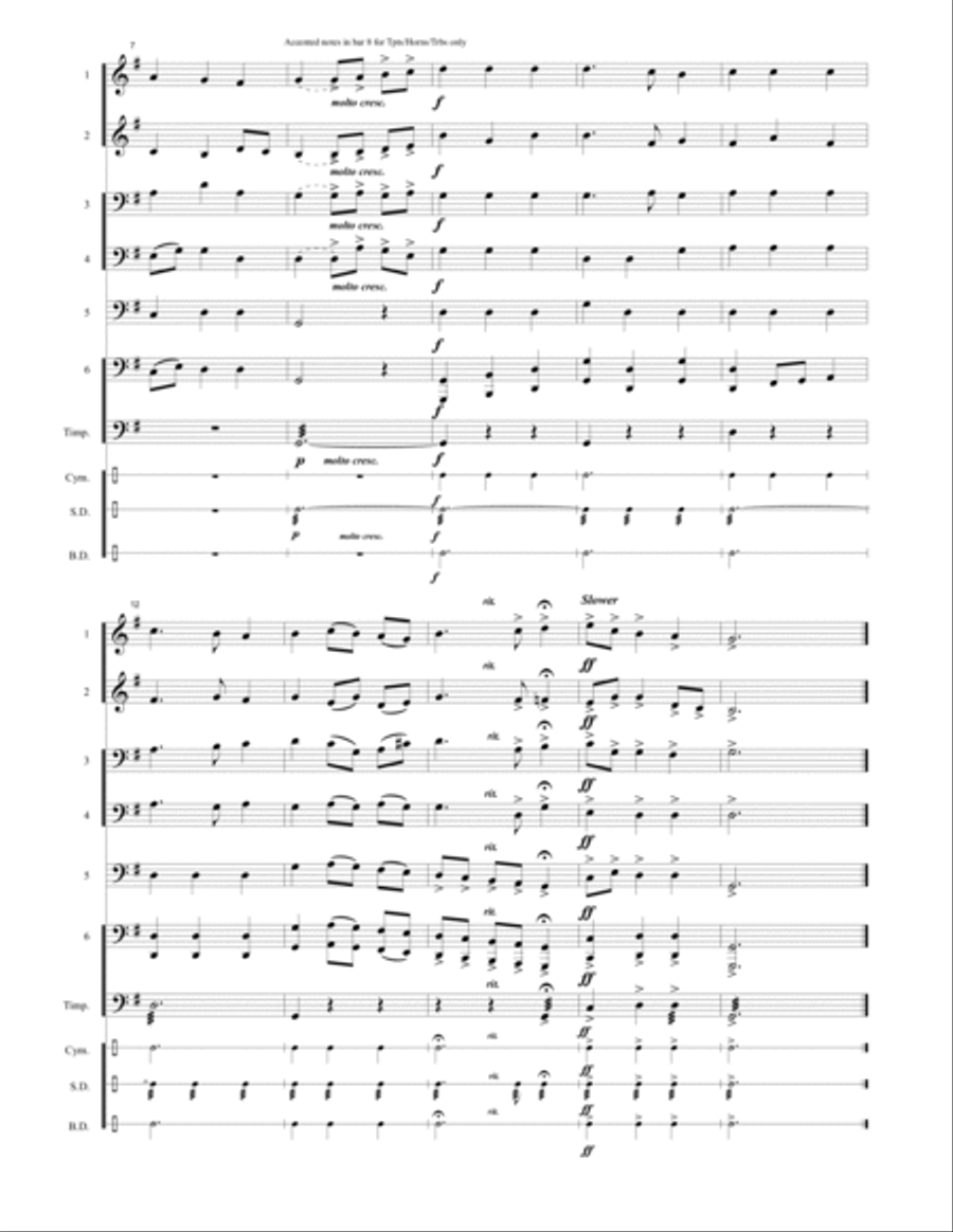 UK National Anthem: God Save the King Concert Band scores gallery preview page 5