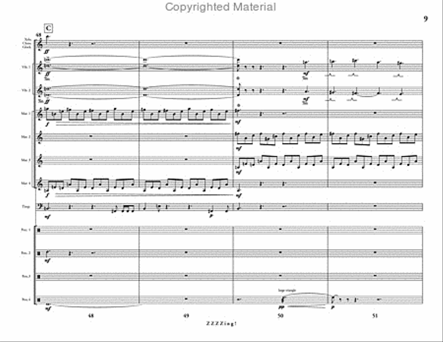 ZZZZing! ZZZZing! Percussion Ensemble scores gallery preview page 10