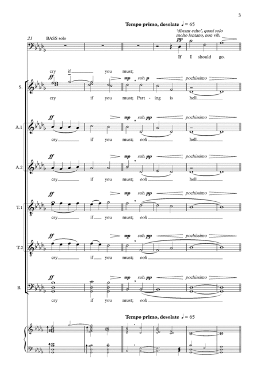 In Paradisum: If I Should Go (from Materna Requiem) 4-Part scores gallery preview page 3