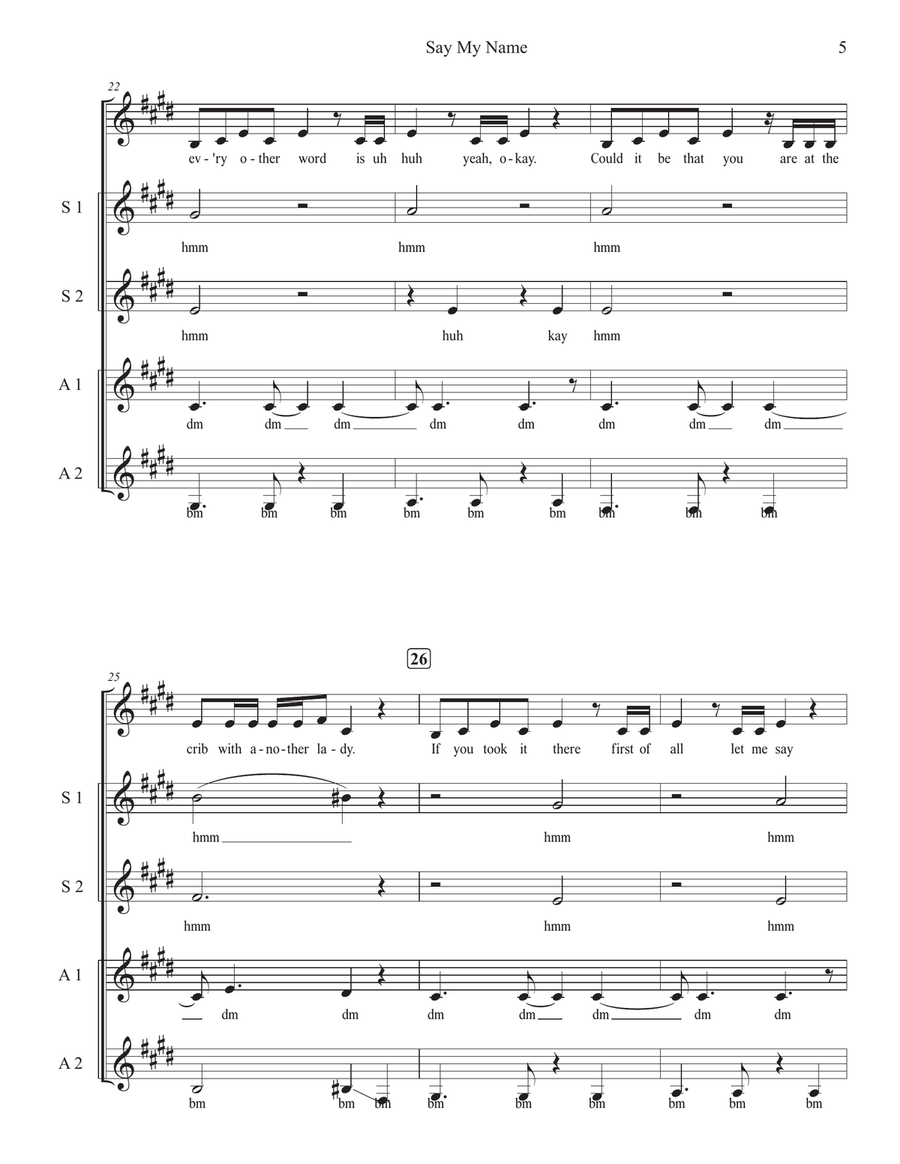 Say My Name SSAA scores gallery preview page 5