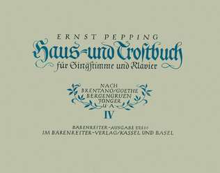 Book cover for Haus- und Trostbuch, Heft 4