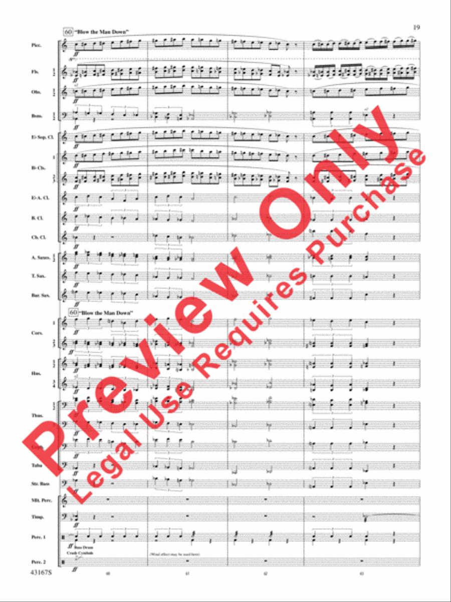 Down to the Sea in Ships (from the NBC TV Film Project 20) Concert Band scores gallery preview page 20