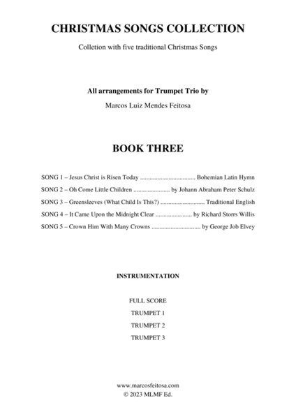 Christmas Song Collection (for Trumpet Trio) - BOOK THREE image number null