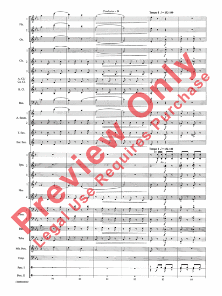 The Dam Busters Concert March Concert Band scores gallery preview page 17