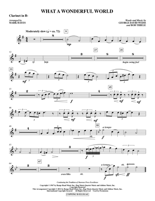 What A Wonderful World - Bb Clarinet 1