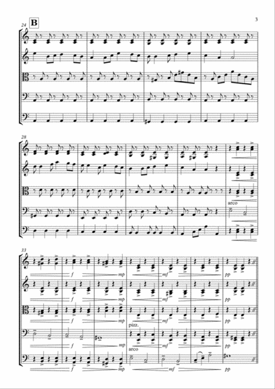 Korobeiniki (Tetris Theme) String Orchestra scores gallery preview page 3