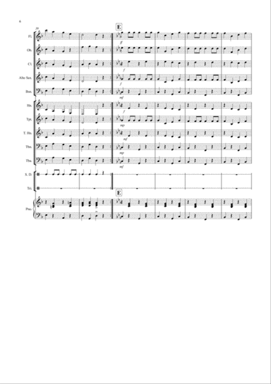 Drunken Sailor for School Wind Band Concert Band scores gallery preview page 6