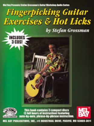 Book cover for Fingerpicking Guitar Exercises & Hot Licks