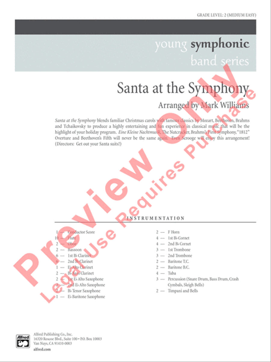 Santa at the Symphony Concert Band scores gallery preview page 2