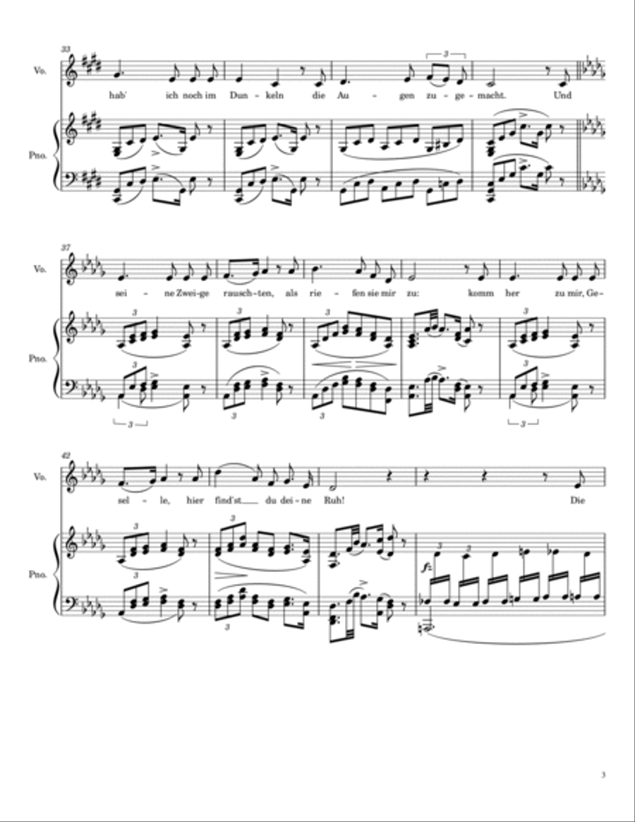 Der Lindenbaum Db Major Low Voice scores gallery preview page 4
