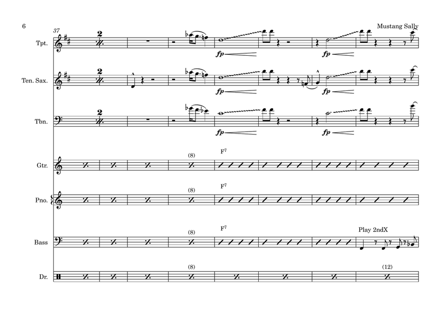 Mustang Sally Mustang Sally Small Ensemble scores gallery preview page 6
