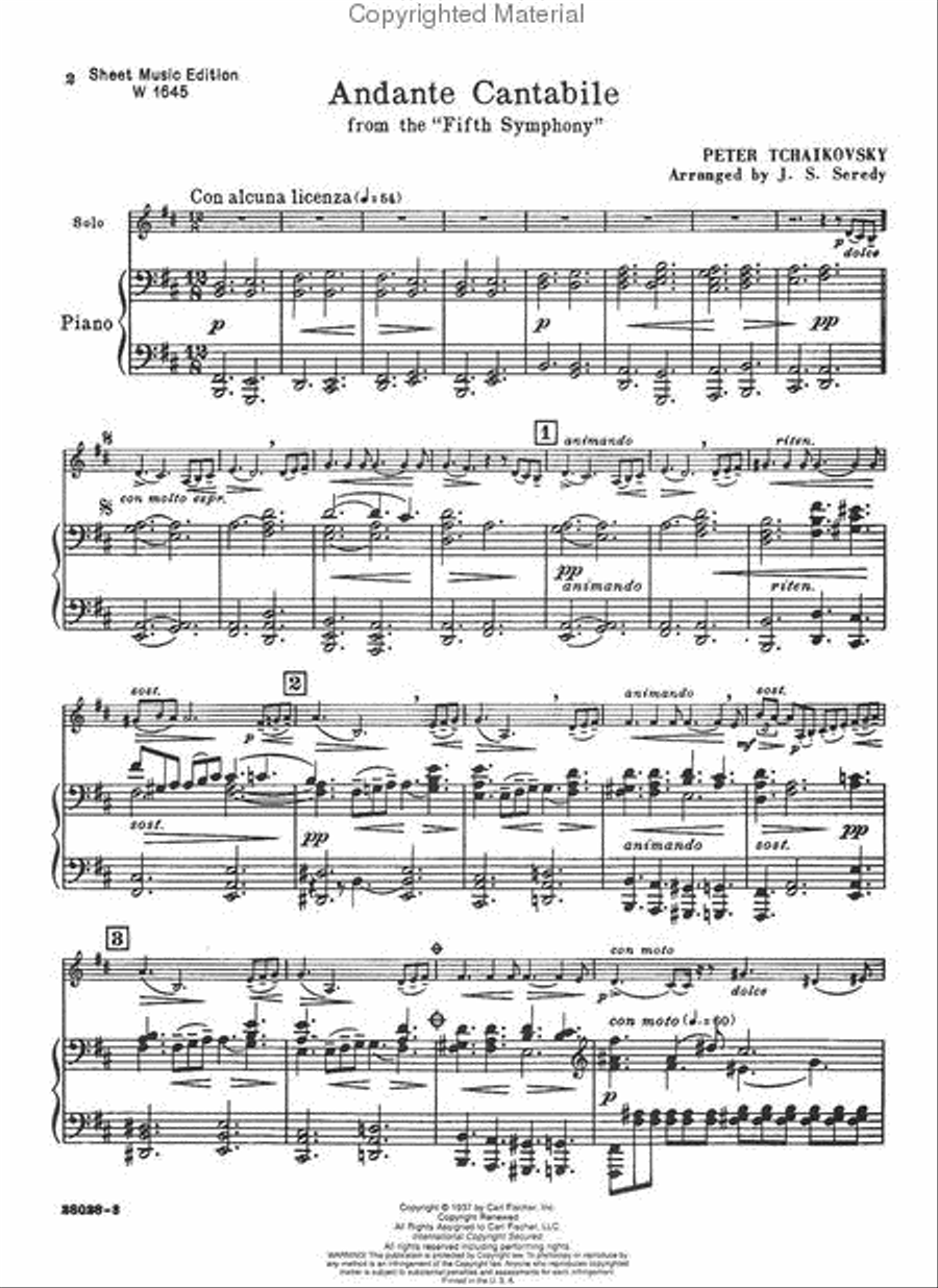 Andante Cantabile Piano scores gallery preview page 2