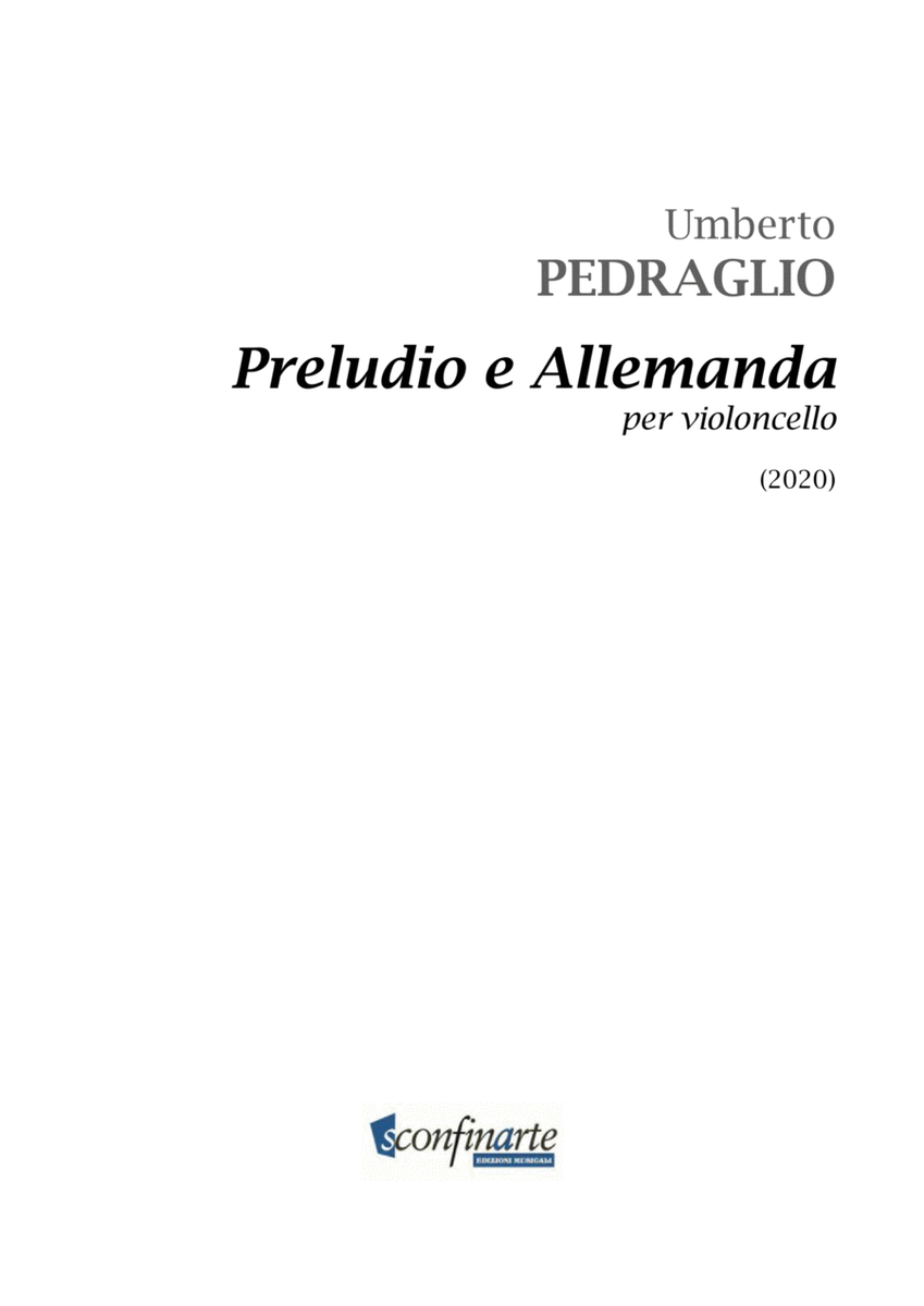 Umberto Pedraglio: PRELUDIO E ALLEMANDA (ES-20-059)