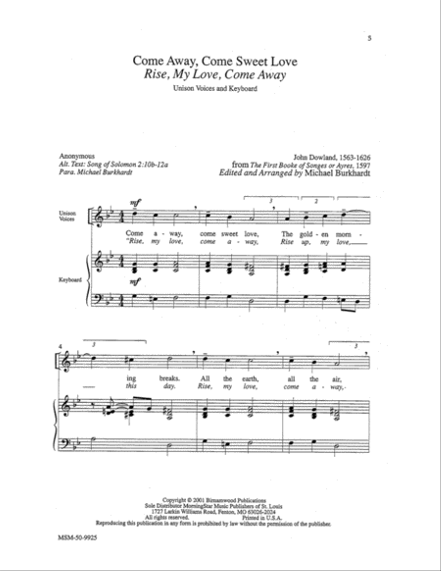 Three Elizabethan Ayres Three Elizabethan Ayres Unison Choir scores gallery preview page 2