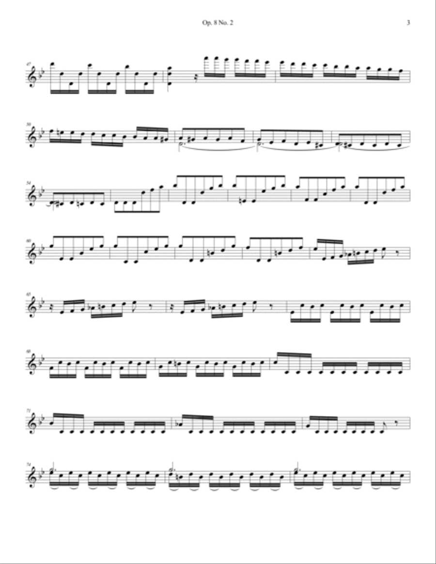 Vivaldi Summer, presto Violin Solo scores gallery preview page 3