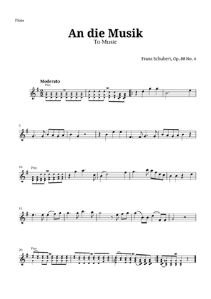 An die Musik (To Music) for Flute