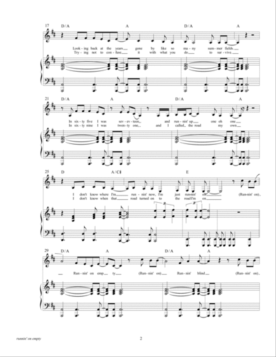 Running On Empty Voice scores gallery preview page 4