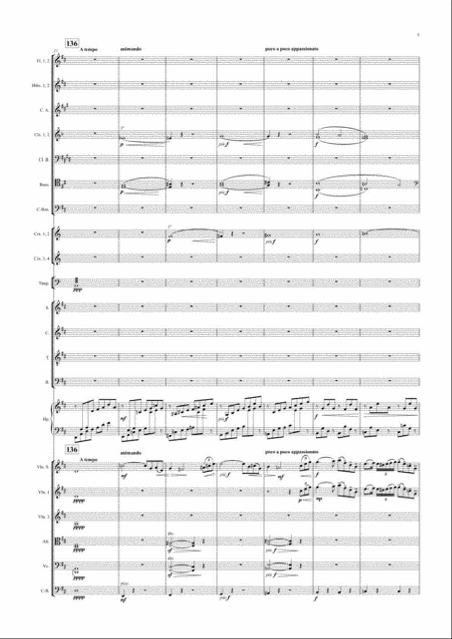 MASSENET - THAIS MEDITATION - REORCHESTRATED 4-Part scores gallery preview page 5