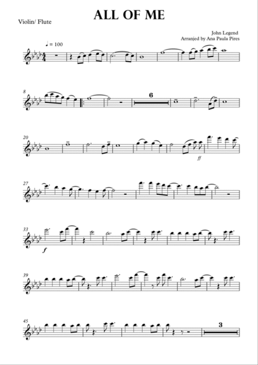 All Of Me String Duet scores gallery preview page 4