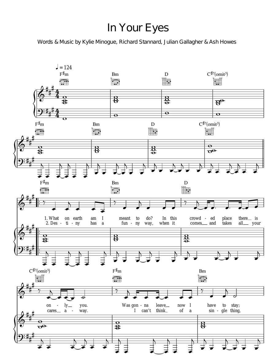 In Your Eyes Acoustic Guitar scores gallery preview page 1