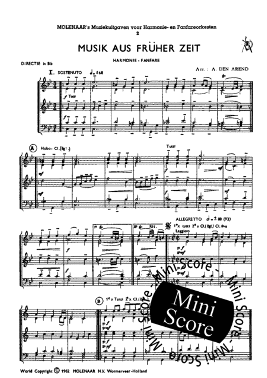 Musik Aus Fruher Zeit Fanfare Band scores gallery preview page 4