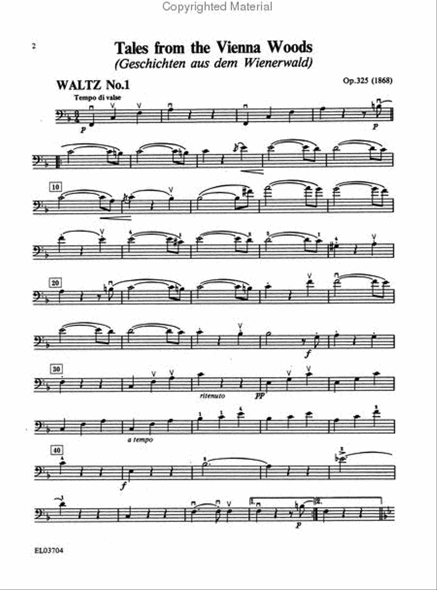 The Best of Johann Strauss, Jr. Waltzes (For String Quartet or String Orchestra) String Quartet scores gallery preview page 2