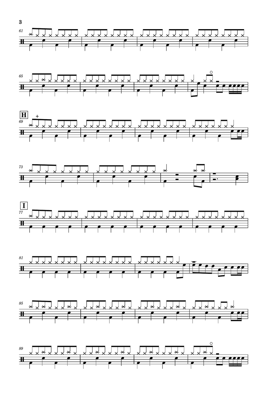 Too Hot To Handle Too Hot To Handle Drum Set scores gallery preview page 3